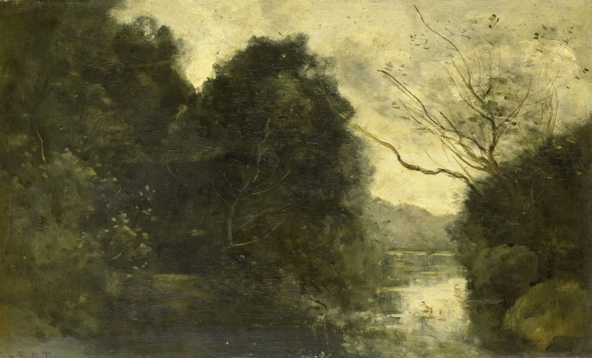 Teich im Wald von Camille Corot hochwertiger Kunstdruck