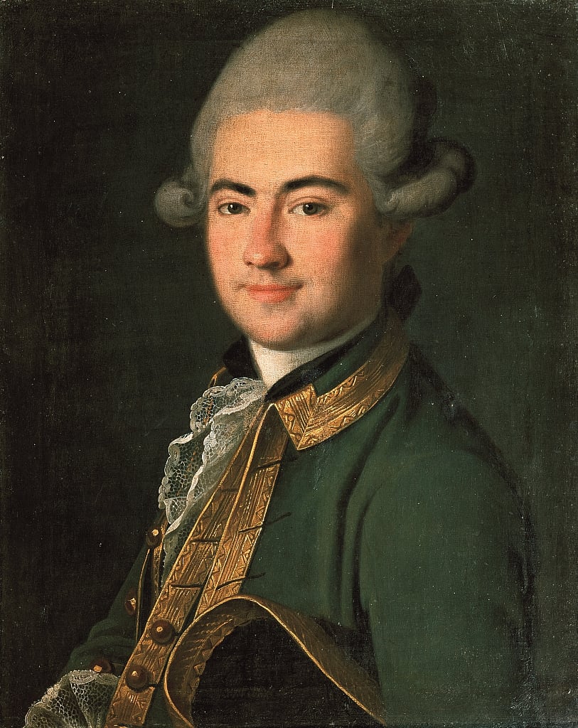 Porträt des Dramatikers Alexander Andrejewitsch Wolkow 17361788, 1768