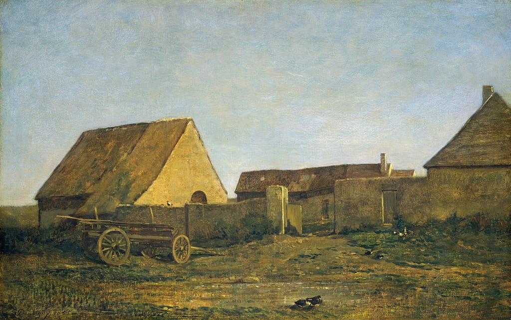 Der Bauernhof, 1855. von Charles Francois Daubigny
