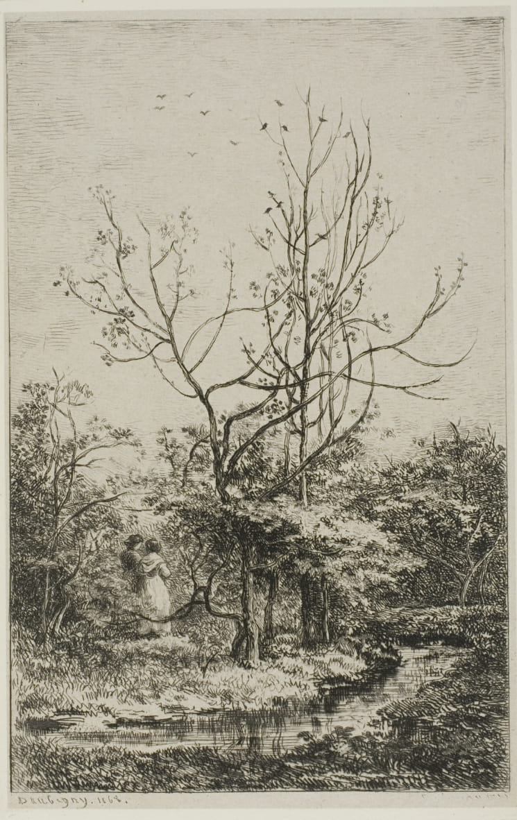 Der Obstgarten von Charles Francois Daubigny Kunstdruck