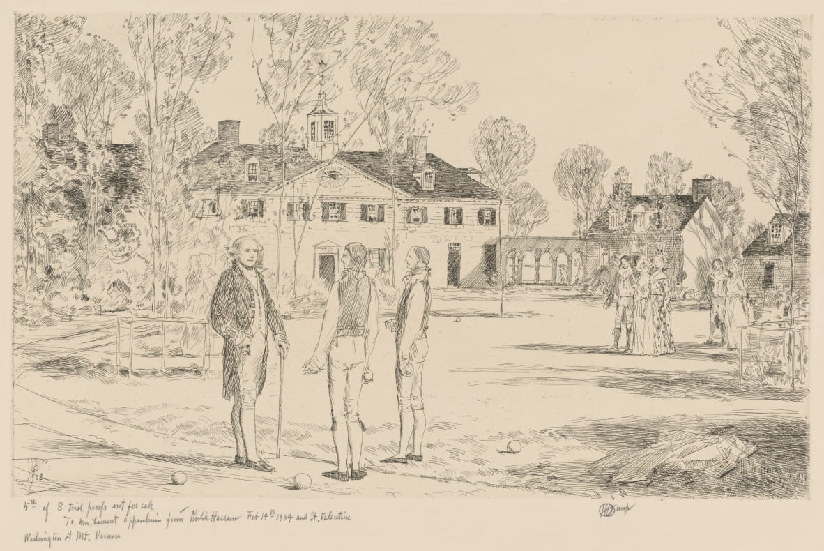 Washington in Mt. Vernon von Childe Hassam Kunstdruck