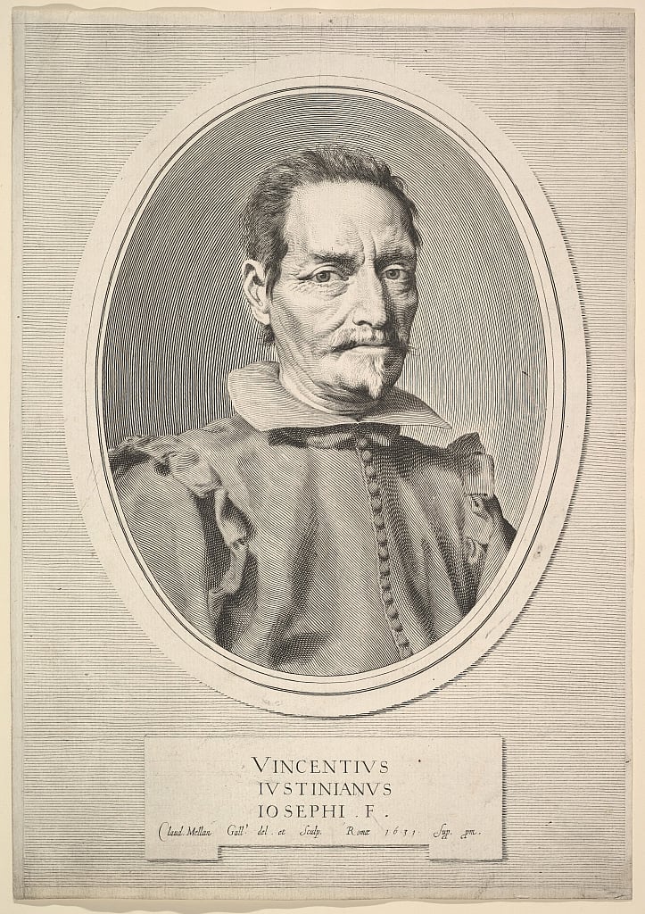 Porträt von Vicenzo Giustiniani, 1631. von Claude Mellan