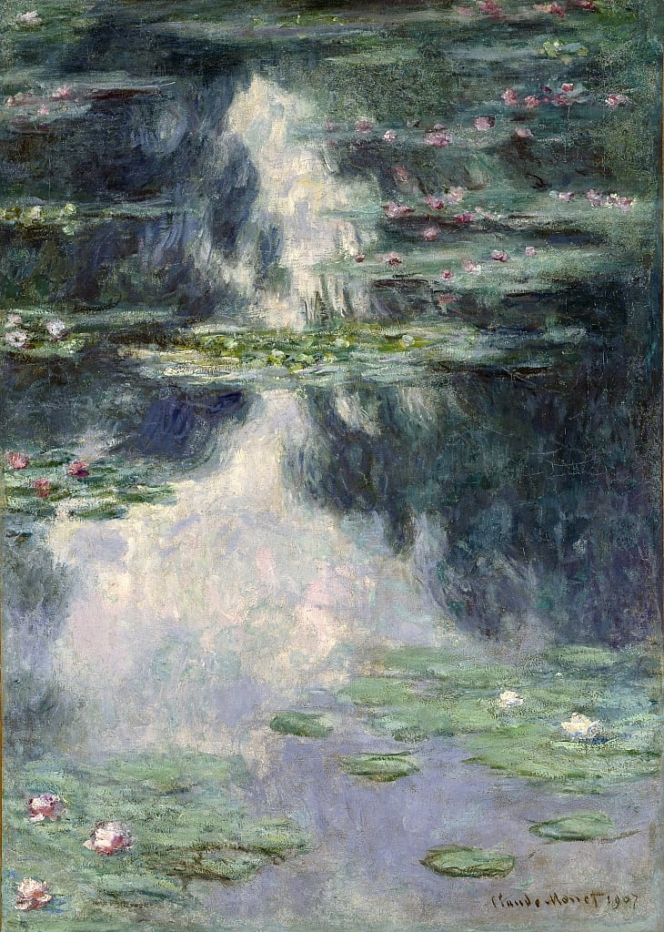 Teich mit Seerosen, 1907 von Claude Kunstdruck