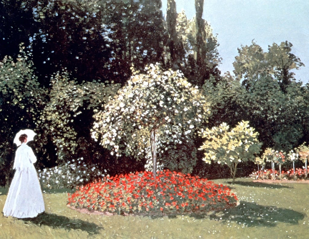 Frau im Garten, Sainte Adresse, 1867 von Claude