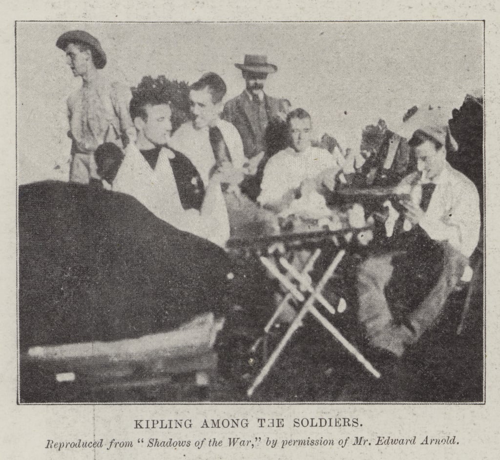Kipling unter den Soldaten von English Photographer