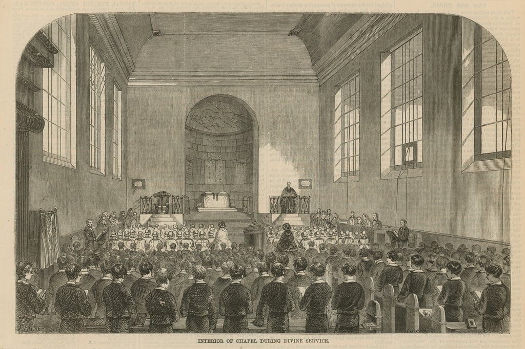 Innenraum der Kapelle während des Gottesdienstes (#456995)