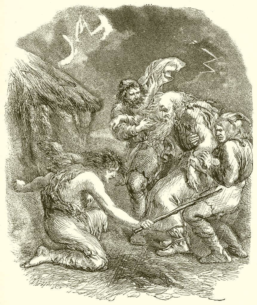 König Lear von English School hochwertiger Kunstdruck