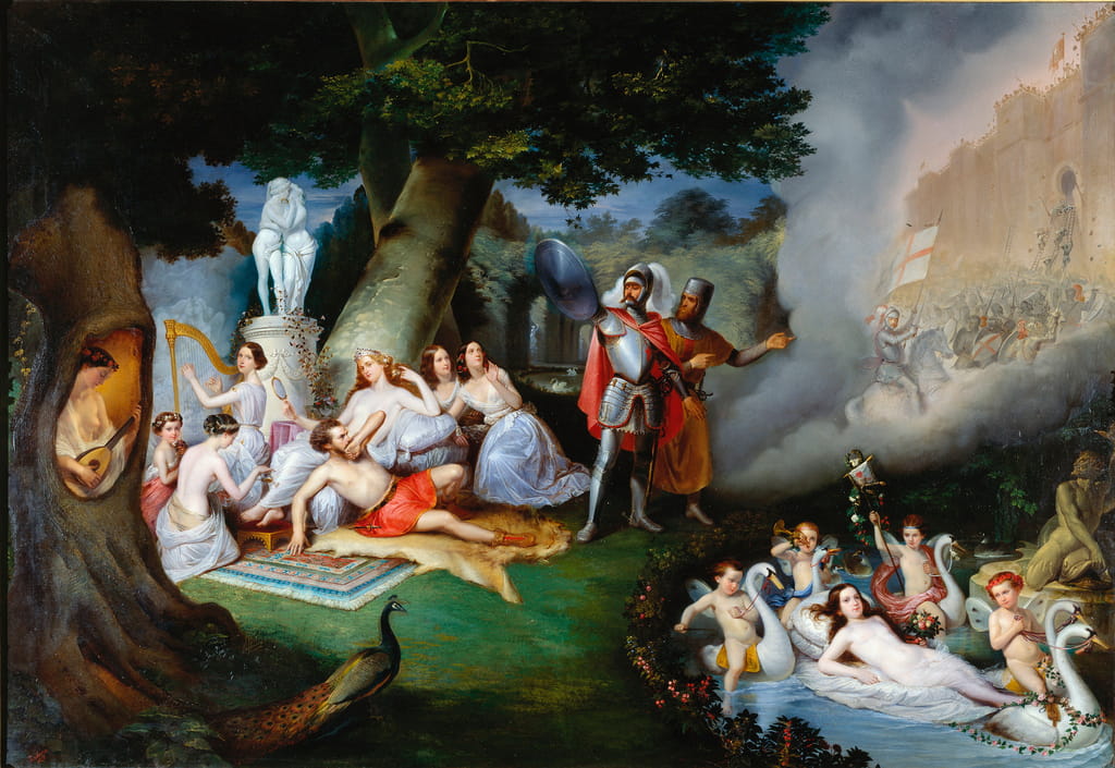 Renaud im Garten von Armide Illustration einer Szene aus "Das befreite