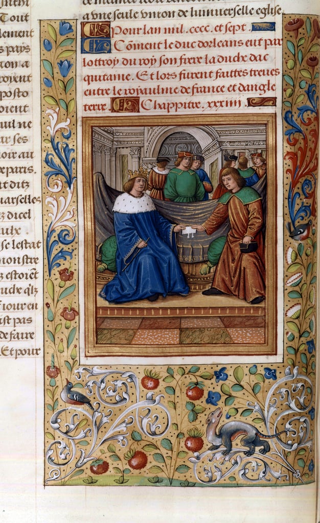 Charles VI und Henry V unterzeichnen den &amp;quot;Vertrag von Troyes&amp;quot; im Jahre ...