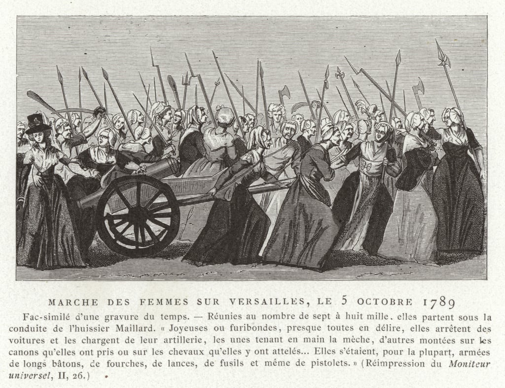 Frauenmarsch auf Versailles, Französische Revolution, 5. Oktober 1789