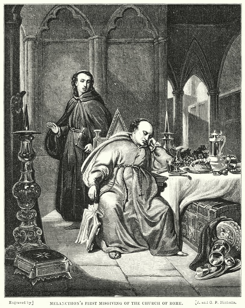 Melancthon's First Misgiving of the Church of Rome (Kupferstich)