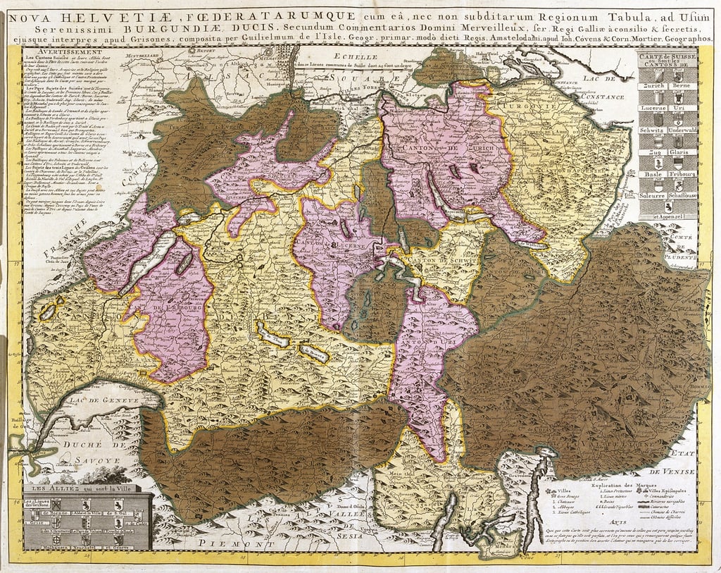 Karte der Schweizerischen Eidgenossenschaft (Radierung (#1065189)