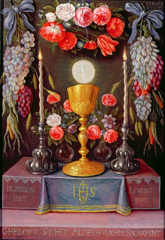 Die Eucharistie von Jan van Kessel the Elder Kunstdruck