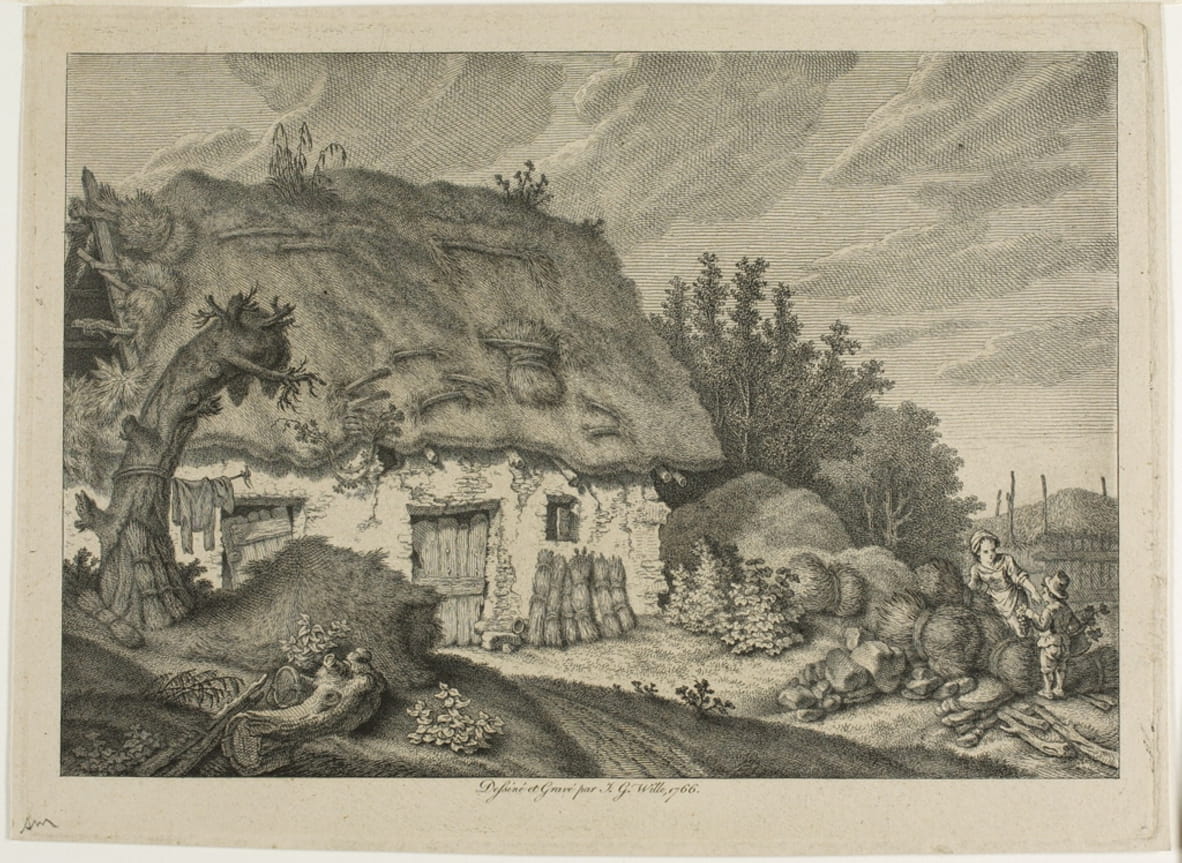 Ein Bauernhaus von Johann Wille Kunstdruck kaufen