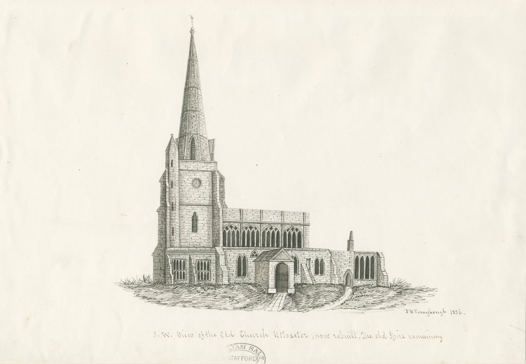 Uttoxeter Church [Old] Federzeichnung, 1836 (831871)