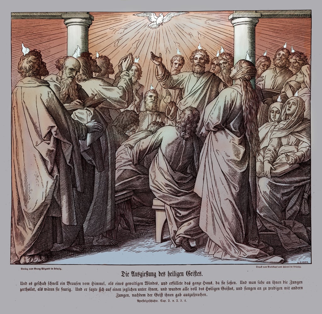 Die Apostel werden mit dem heiligen Geist erfüllt, Apostelgeschichte