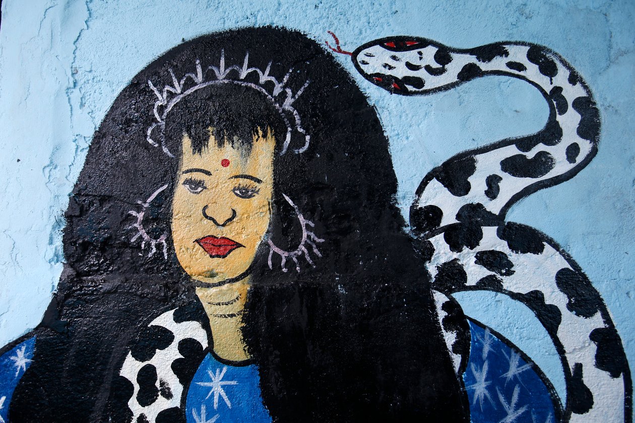 Voodoo-Göttin, Voodoo-Schrein in Cotonou, Benin von Unknown