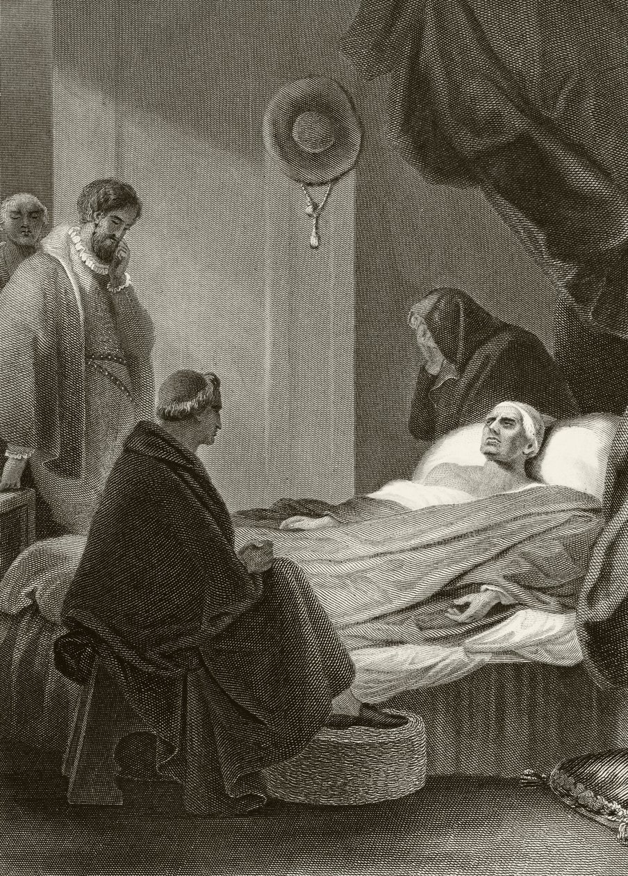 Der Tod von Kardinal Wolsey in der Abtei von Leicester, 29. November 1530, aus 
