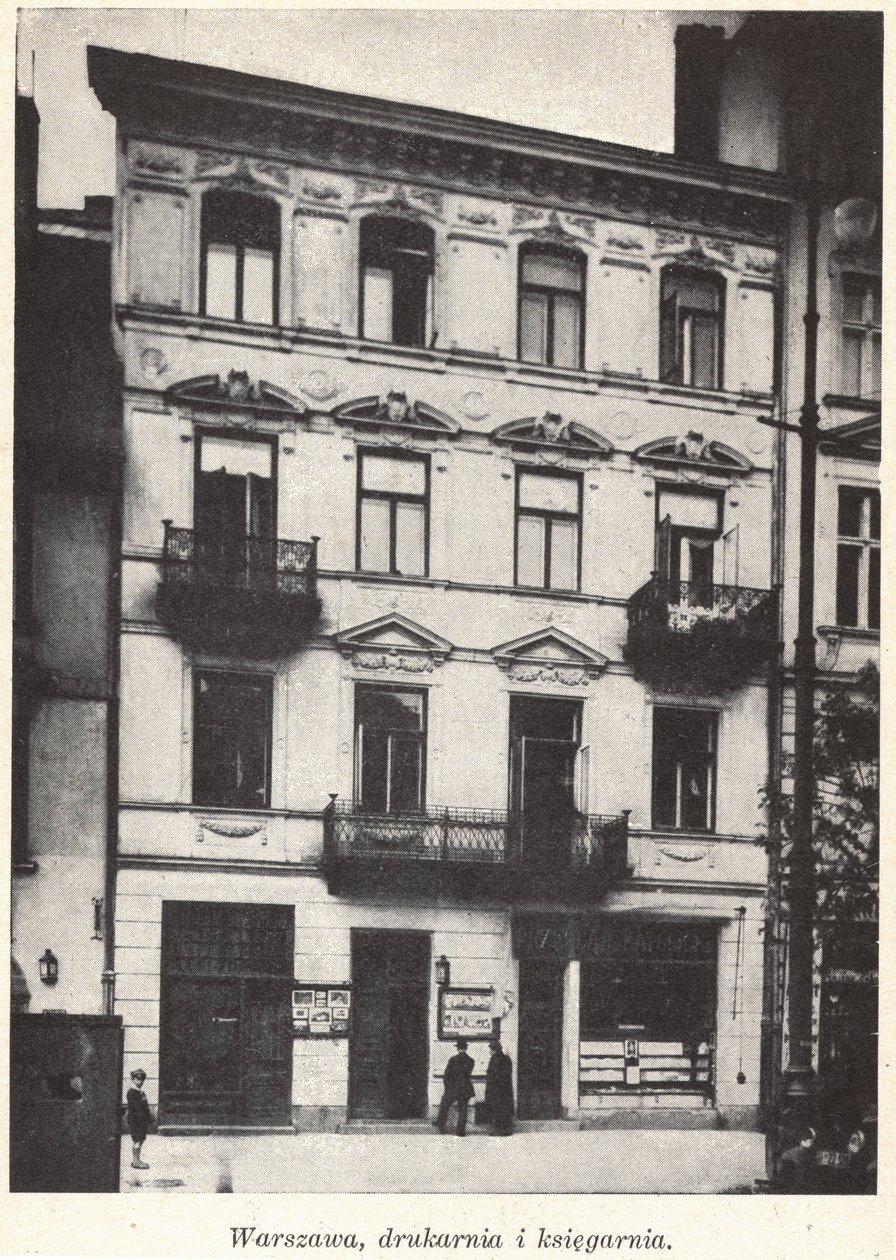 Pallottine Verlagshaus (Wydawnictwo Księży Pallotynów) in der Krakowskie Przedmieście Straße 71, Warschau, Polen vor dem Zweiten Weltkrieg von Unknown