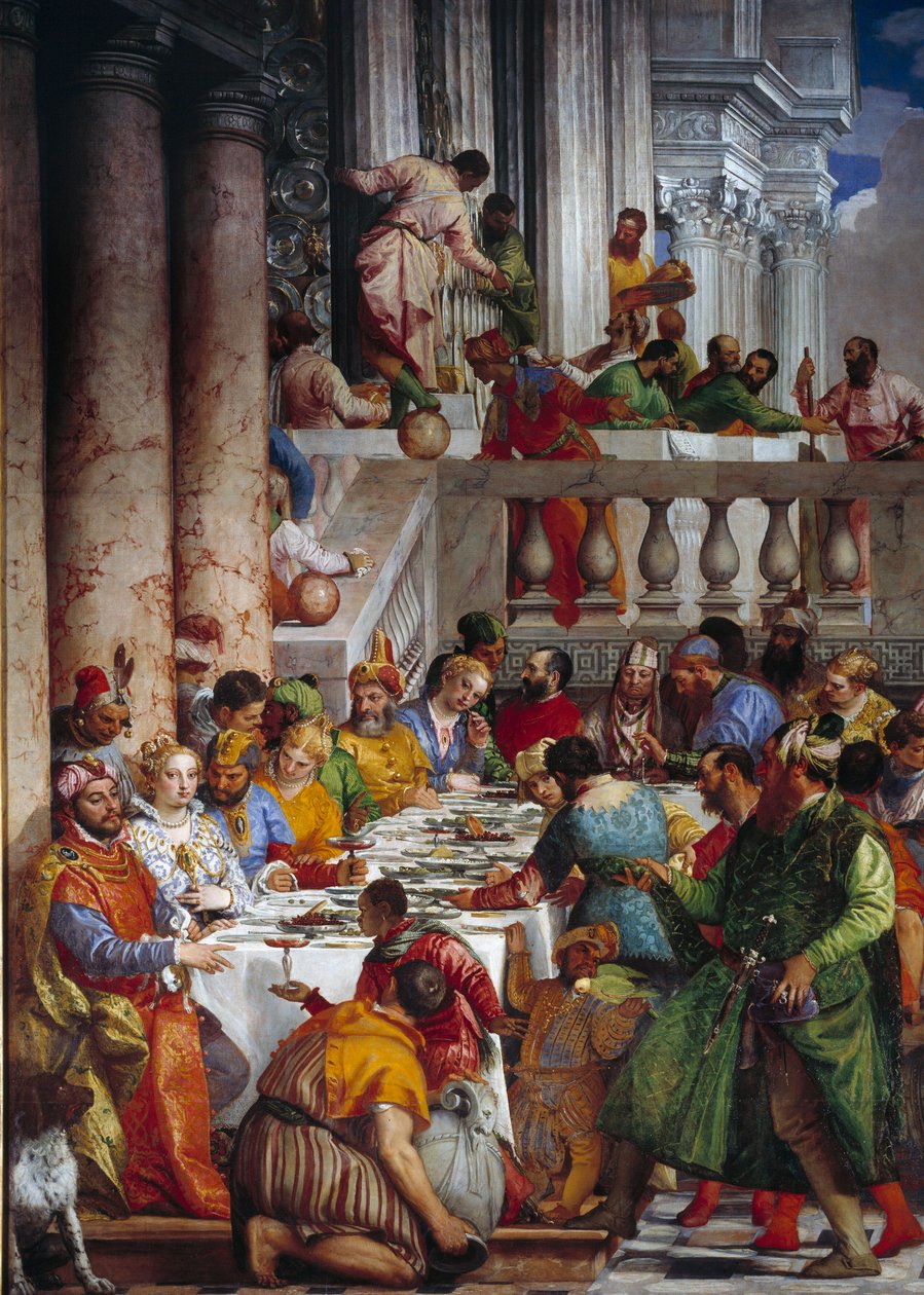 Die Hochzeit zu Kana, Detail: Das Mahl der Fürsten von Veronese