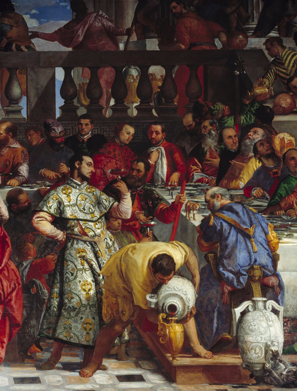 Die Hochzeit zu Kana, Detail: Der Wein von Veronese