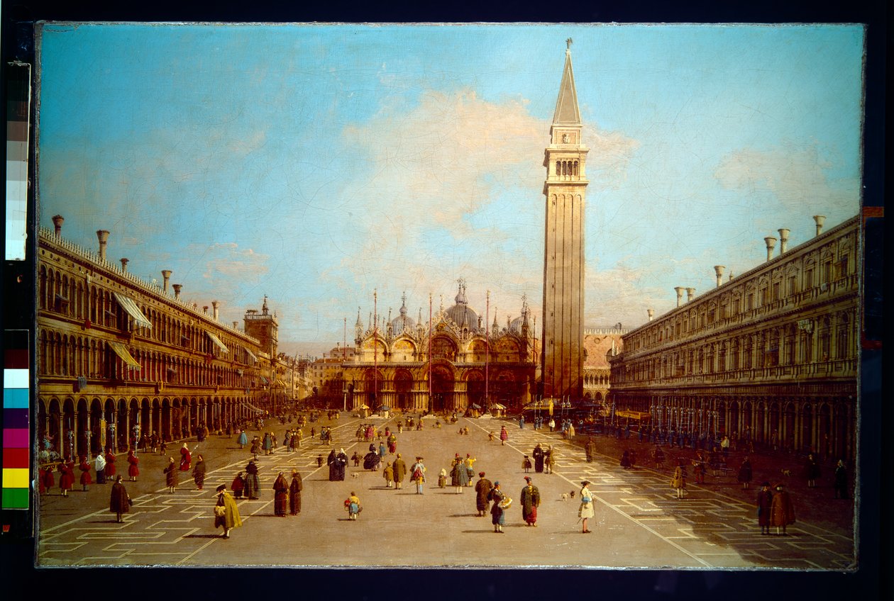 Piazza San Marco in Richtung Basilika San Marco von (1697 1768) Canaletto