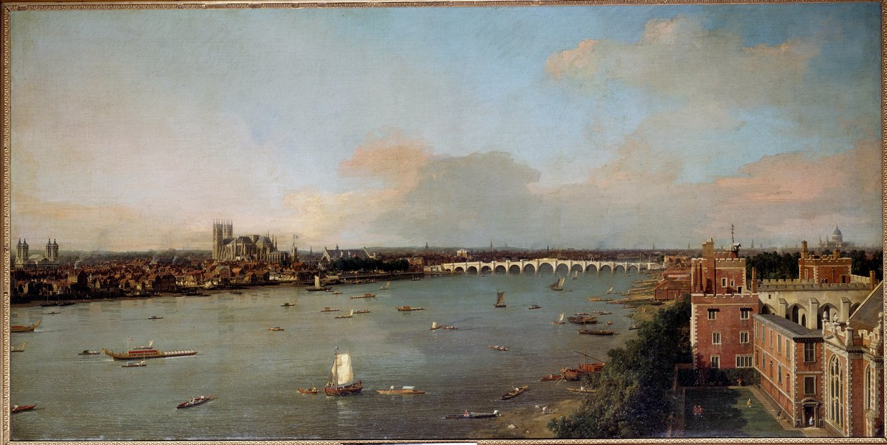 Ansicht von London und der Themse im 18. Jahrhundert von Canaletto