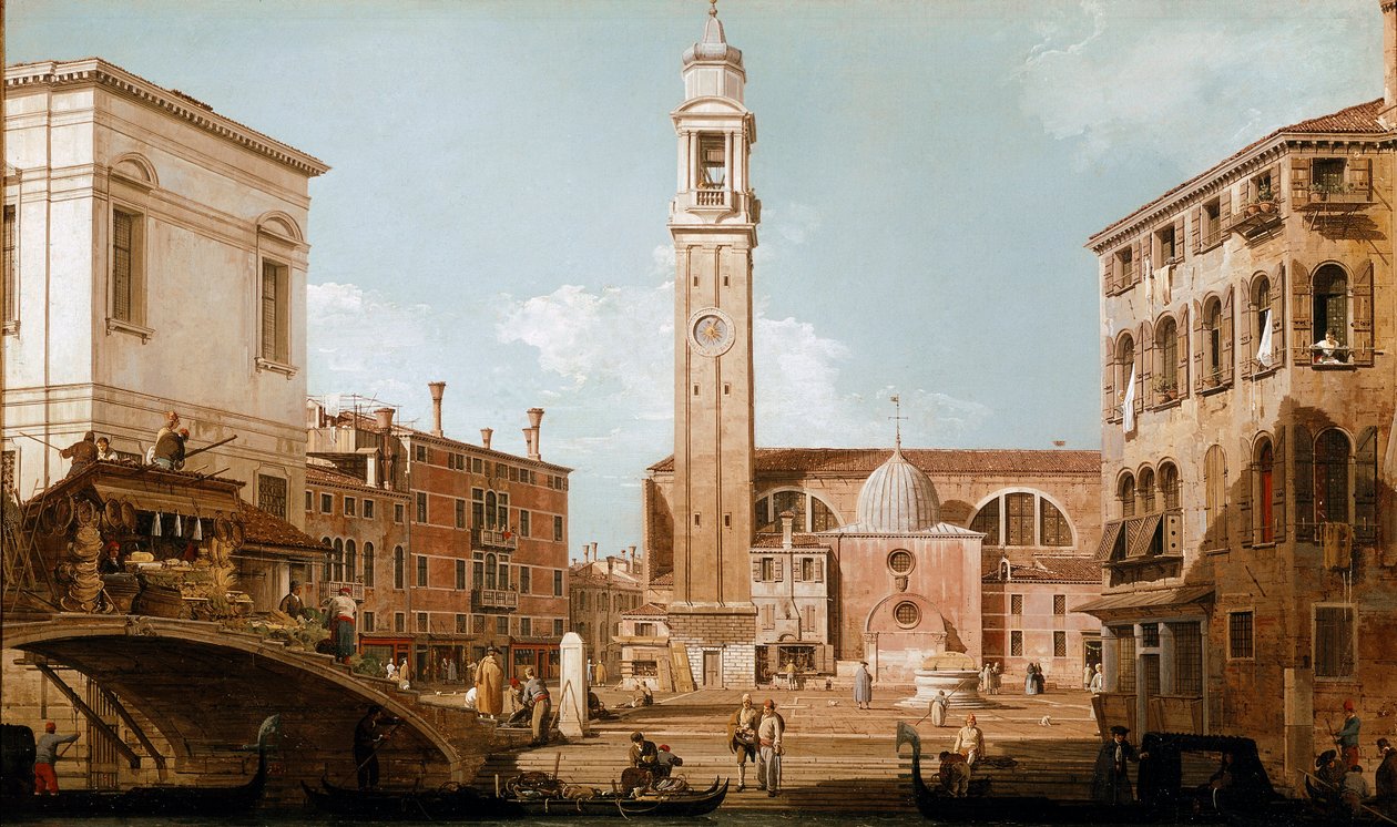 Ansicht des Campo dei Santi Apostoli in Venedig von Canaletto