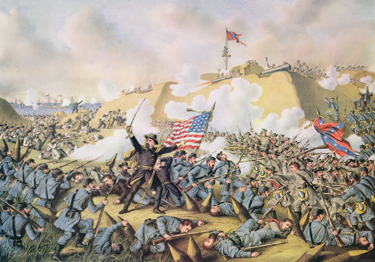 Eroberung von Fort Fisher von (after) American School
