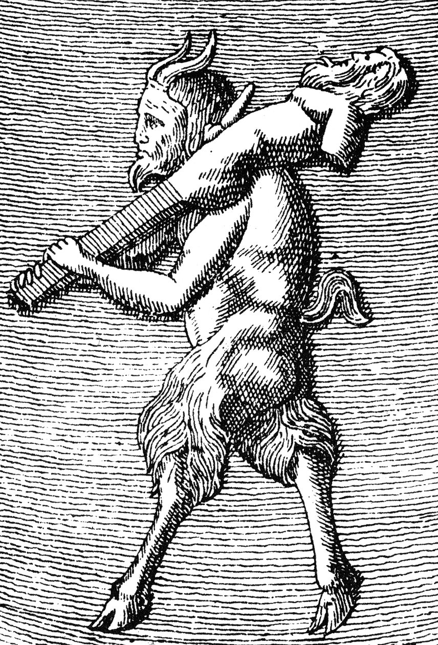 Satyr trägt einen Hermen, (Detail) von (after) English School