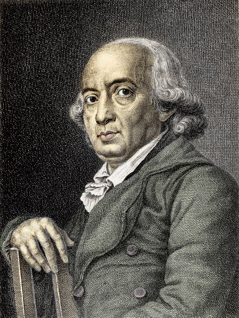 Porträt von Johann Gottfried von Herder, deutscher Dichter und Philosoph, Gravur, Privatsammlung von (after) German School