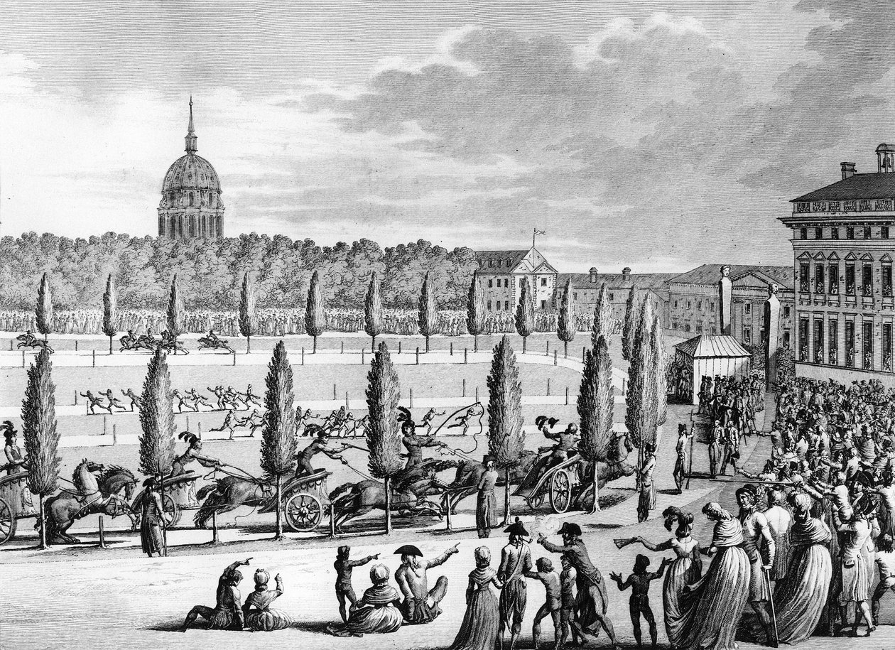 Französische Revolution: Fest der Gründung der Republik am 1. Vendémiaire Jahr V (22. September) von (after) Girardet