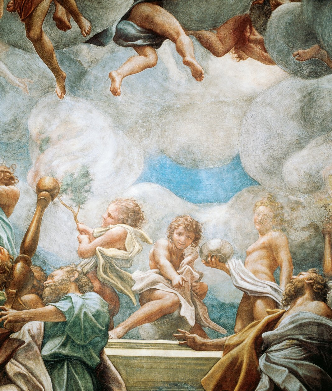 Epheben und Apostel, Detail der Himmelfahrt der Jungfrau von (c.1489 1534) Correggio