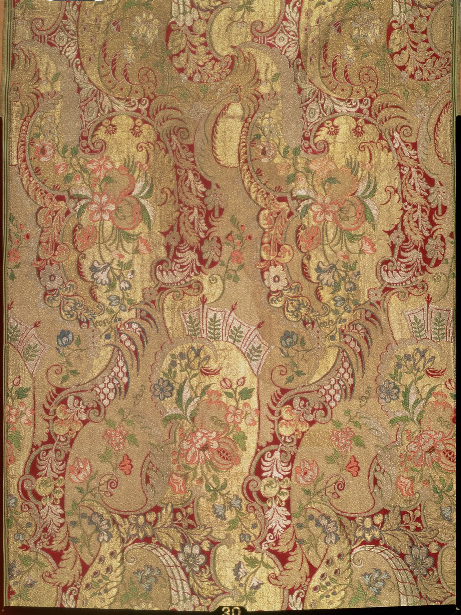 Brokade mit exotischem Muster, italienisch oder französisch, ca. 1700 von Unknown