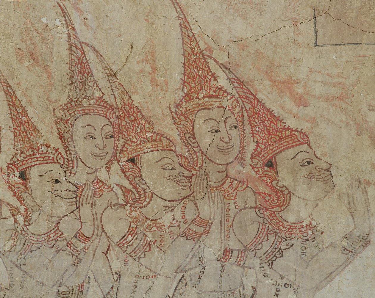 Fresko-Detail, Wat Compuwek, Nonthaburi von Unknown