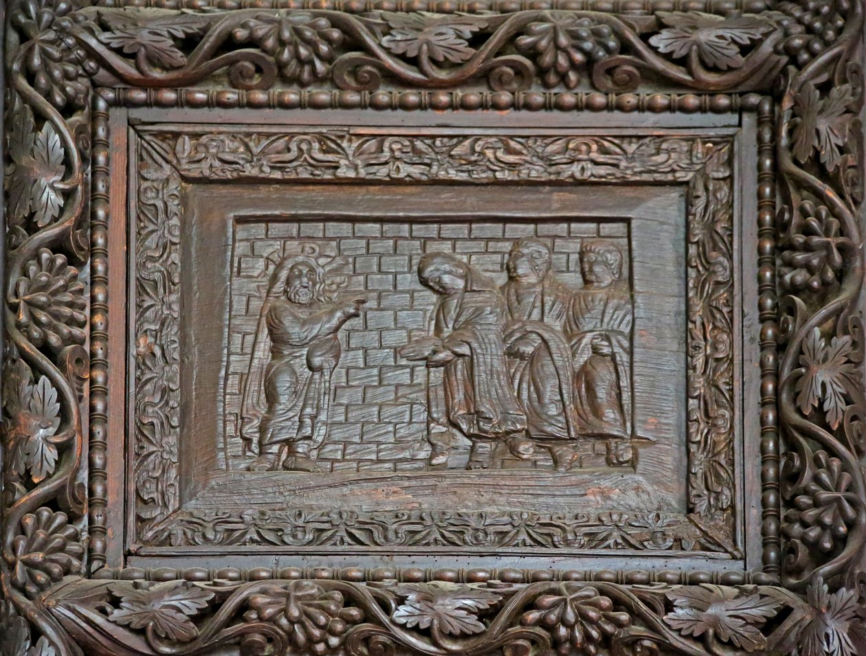 Tafel von der Tür aus dem 5. Jahrhundert: Der auferstandene Christus erscheint seinen Jüngern von Unknown