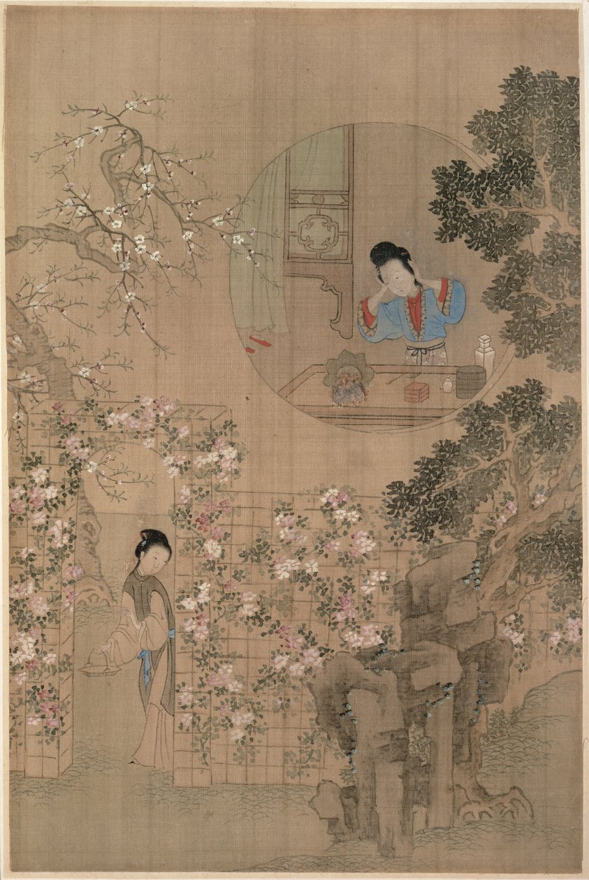 Frau bei ihrer Toilette von Chinese School