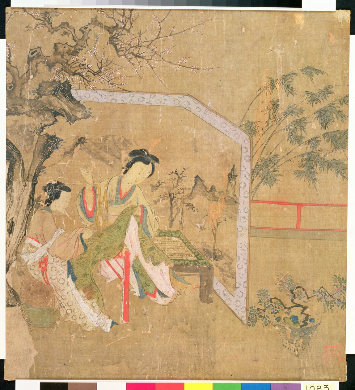Frauen beim Nähen, 1500 von Chinese School