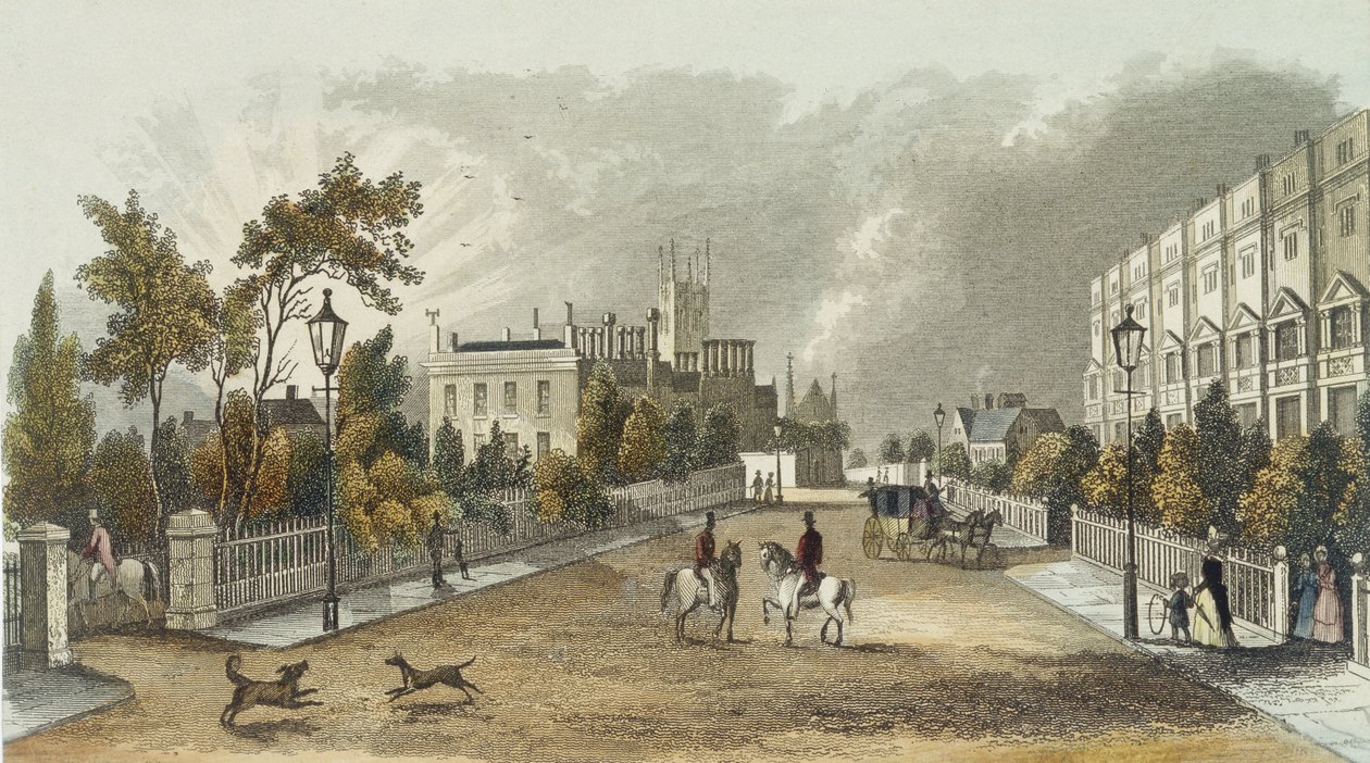 Lansdown Terrace, Cheltenham, graviert von D. Eichbaum, ca. 1840 von English School