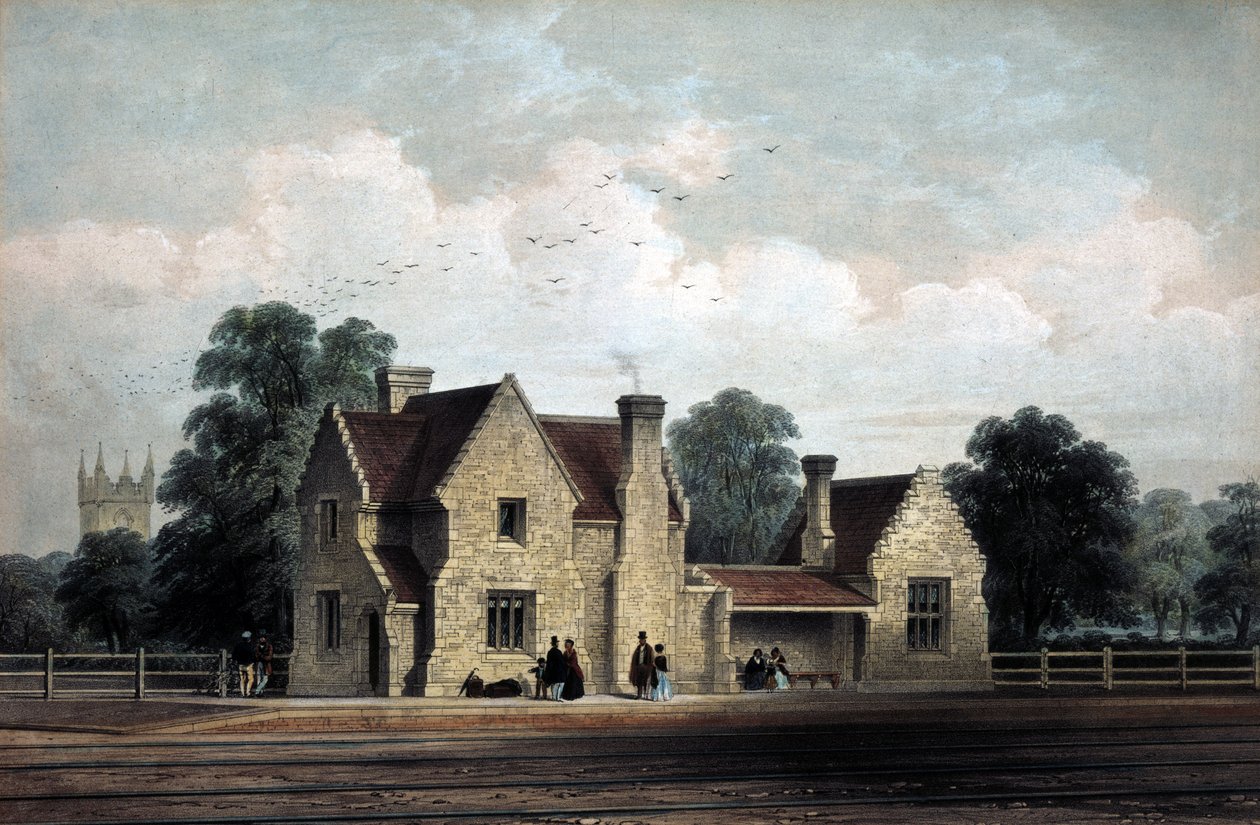Shoreditch Great Eastern Metropolitan Station, 1864 von English School