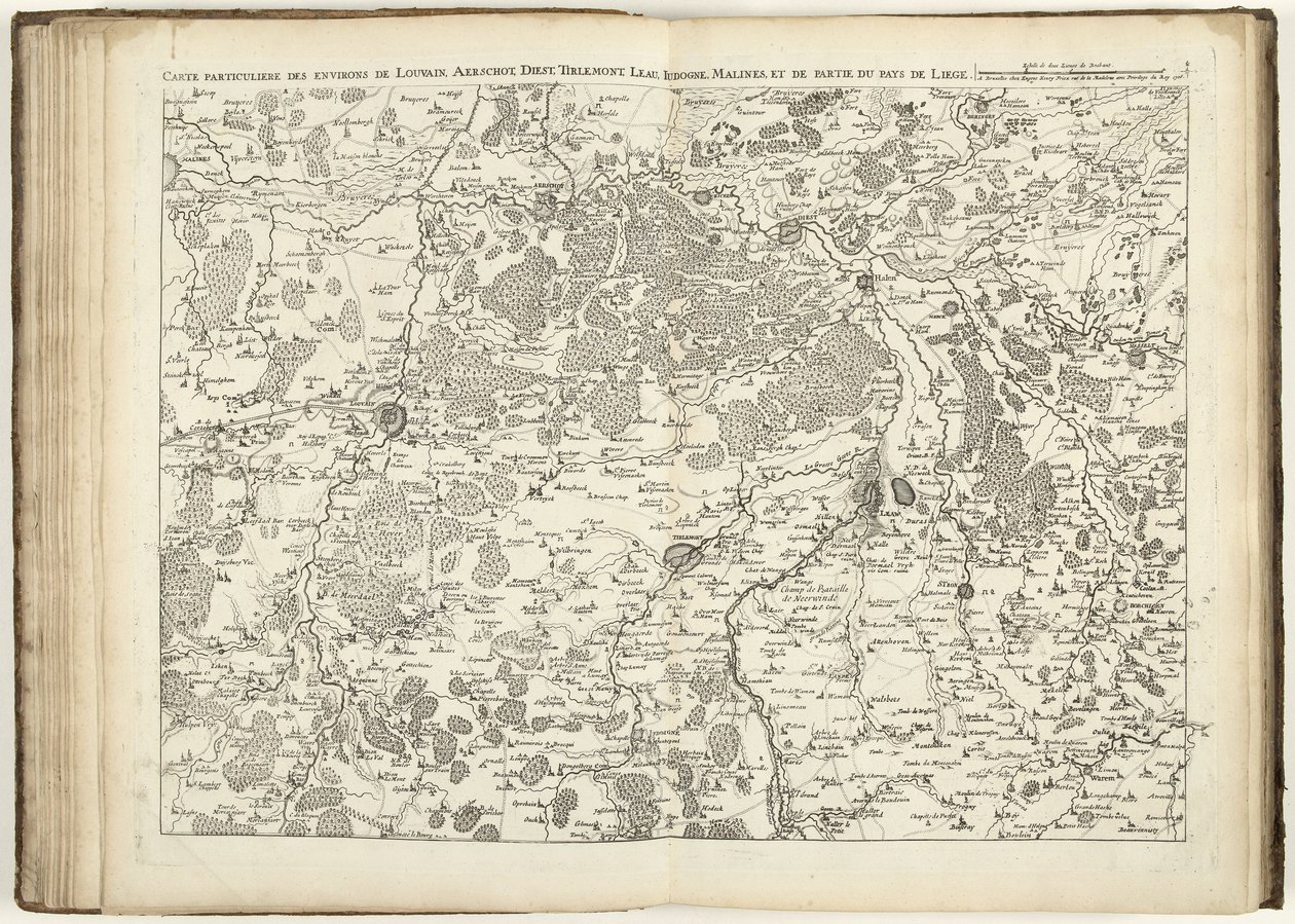 Karte von Brabant, 1706 von Flemish School