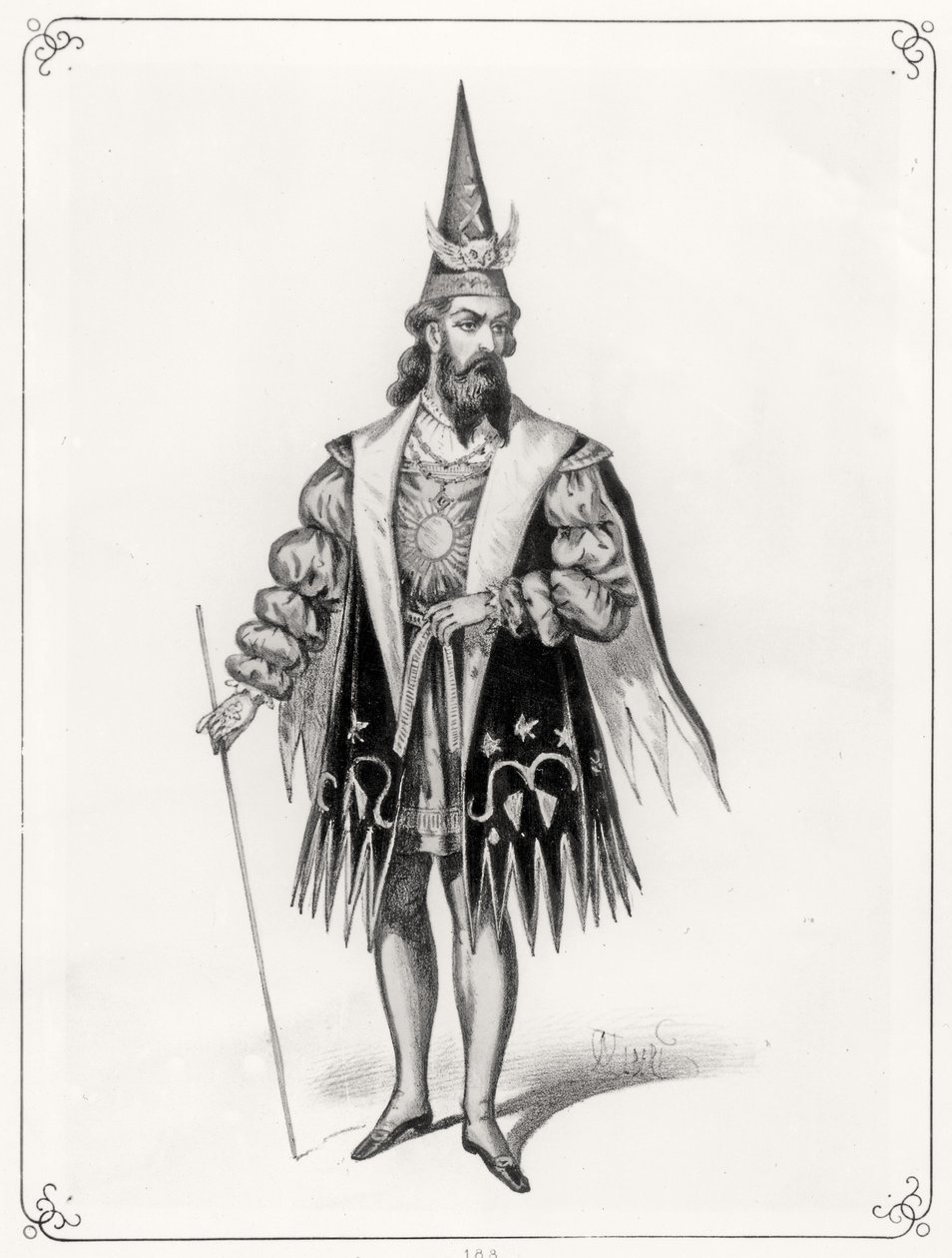 Ein Magier, gedruckt von Fernique von French School