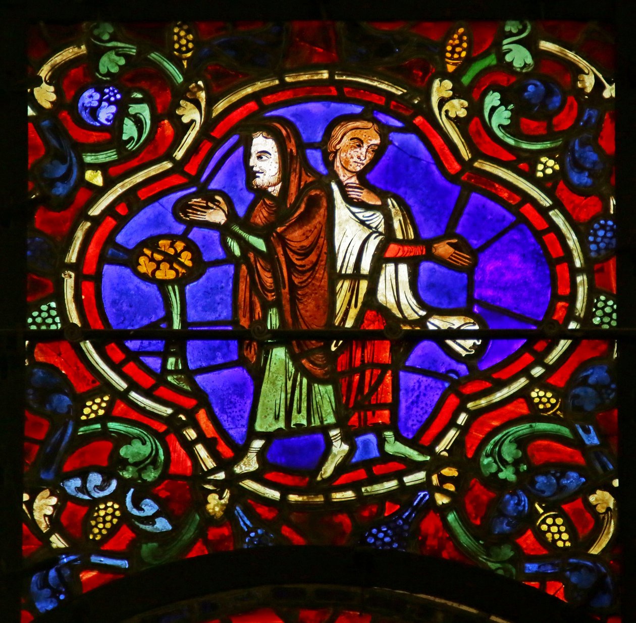 Zuschauer, Szene aus dem Leben des Hl. Martin, Kathedrale von Chartres von French School