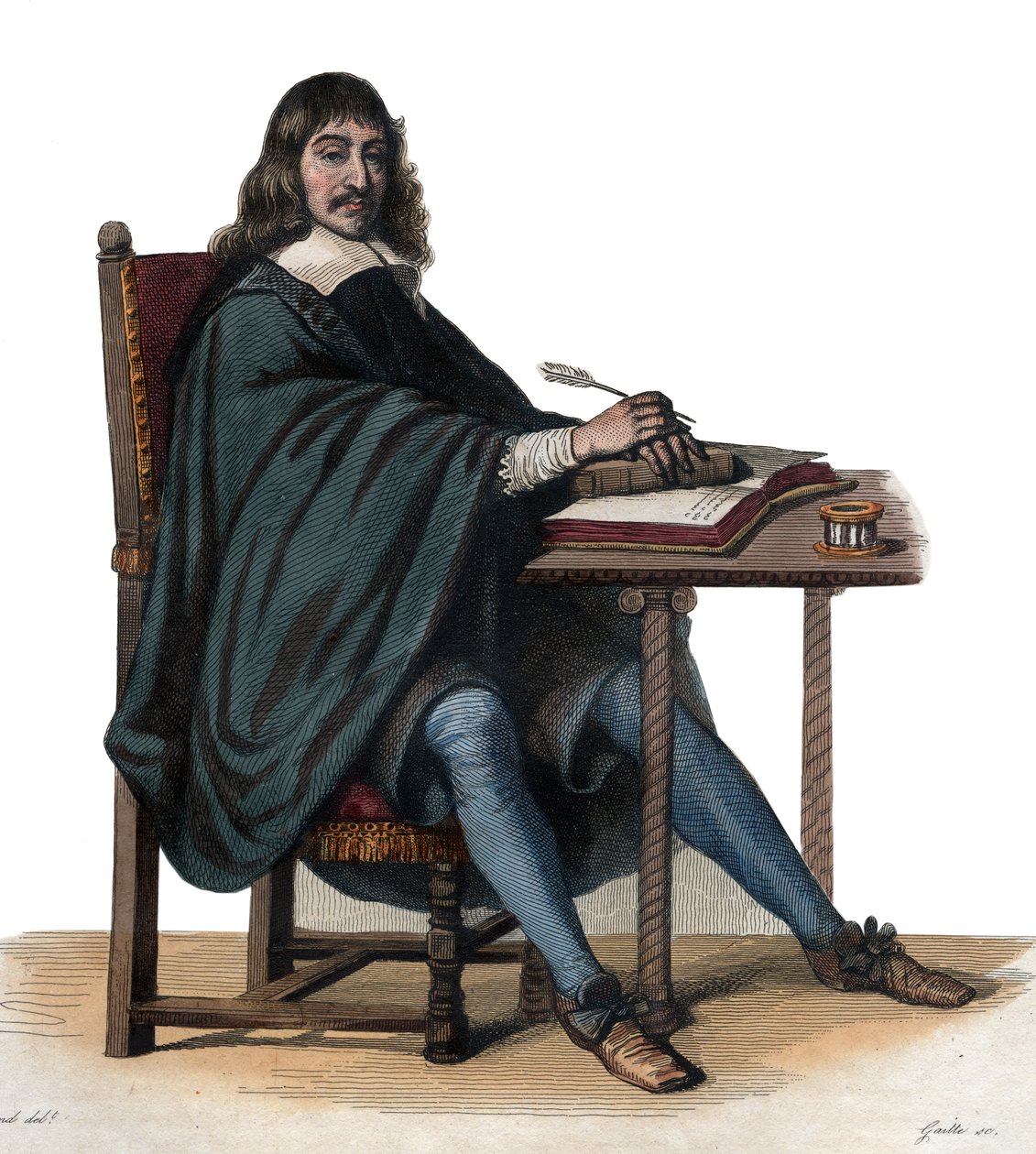 Porträt von René Descartes (1596-1650), französischer Philosoph und Schriftsteller von French School