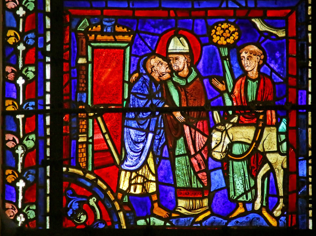 Szene aus dem Leben des Hl. Martin, Kathedrale von Chartres von French School