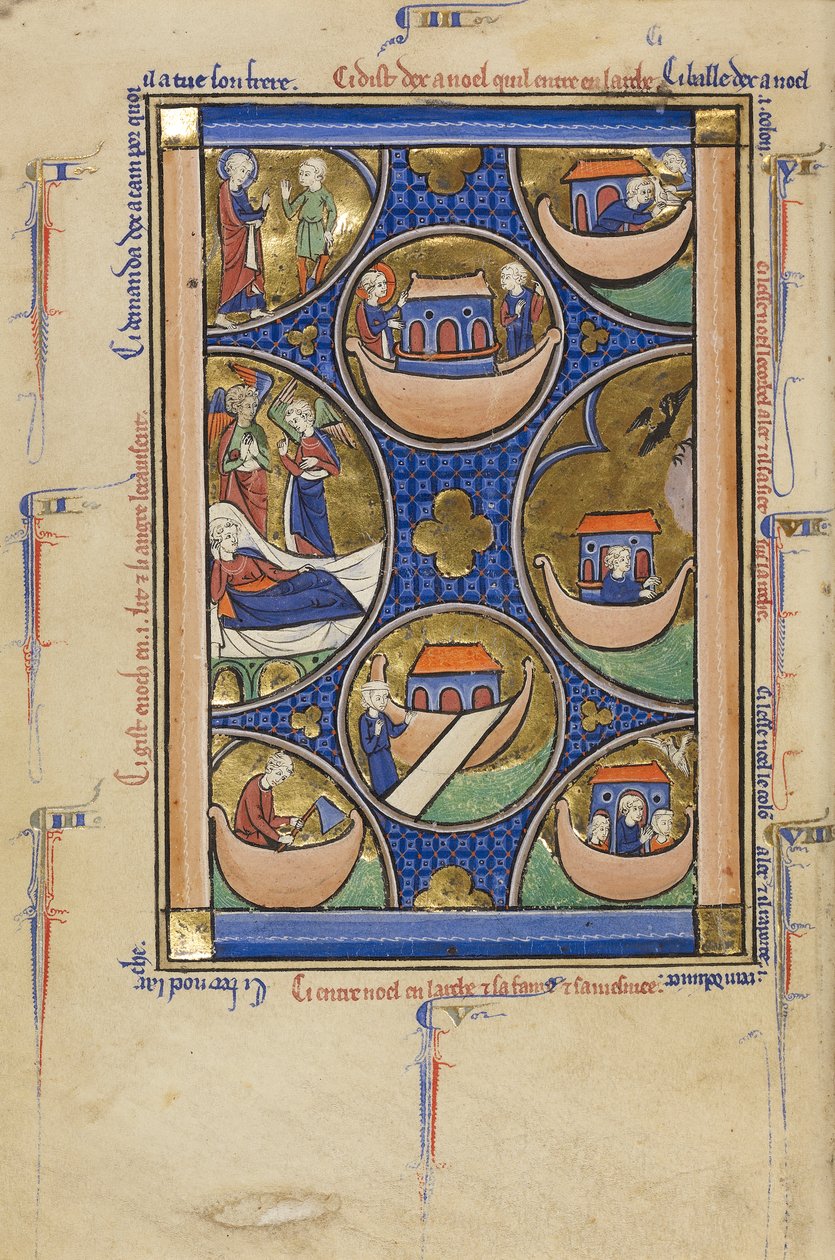 Szenen aus dem Leben Noahs, ca. 1250-60 von French School