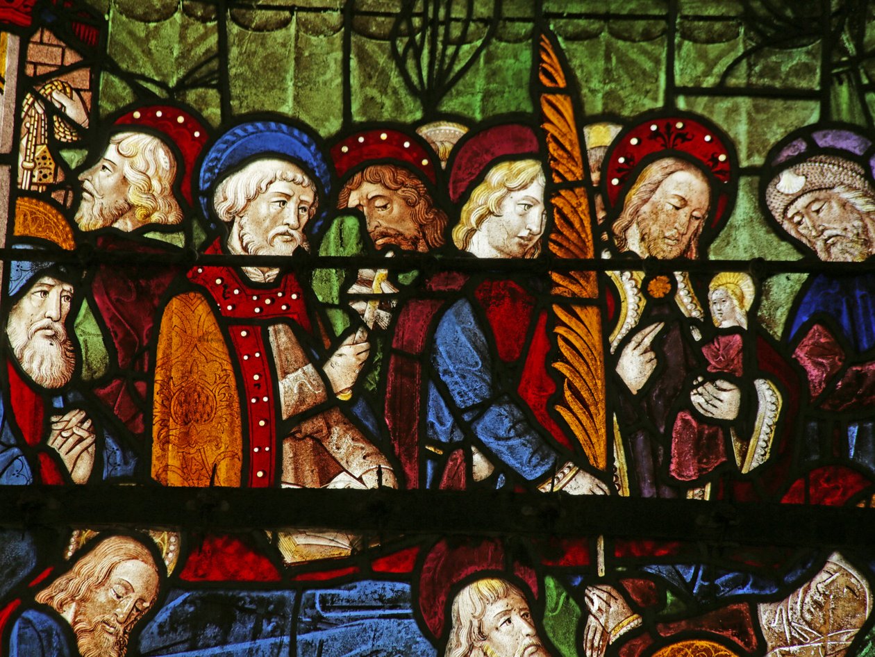 Fenster mit den Aposteln beim Tod der Jungfrau von French School