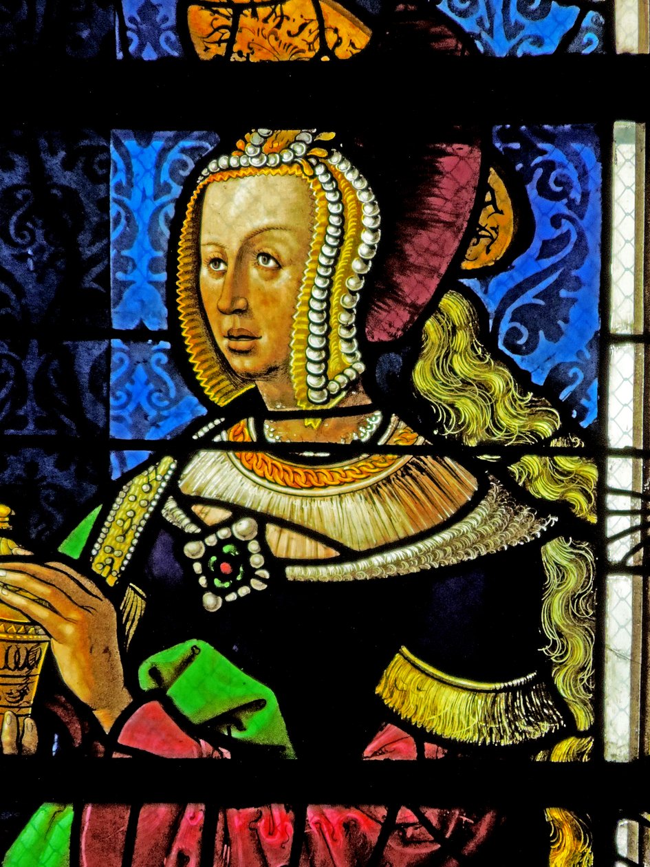 Fenster, das die heilige Maria Magdalena zeigt von French School