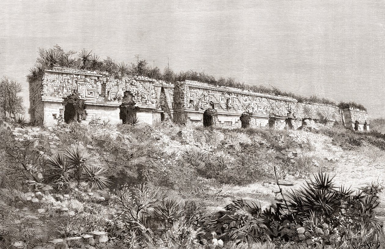 Der Gouverneurspalast, Uxmal, Mexiko von Spanish School