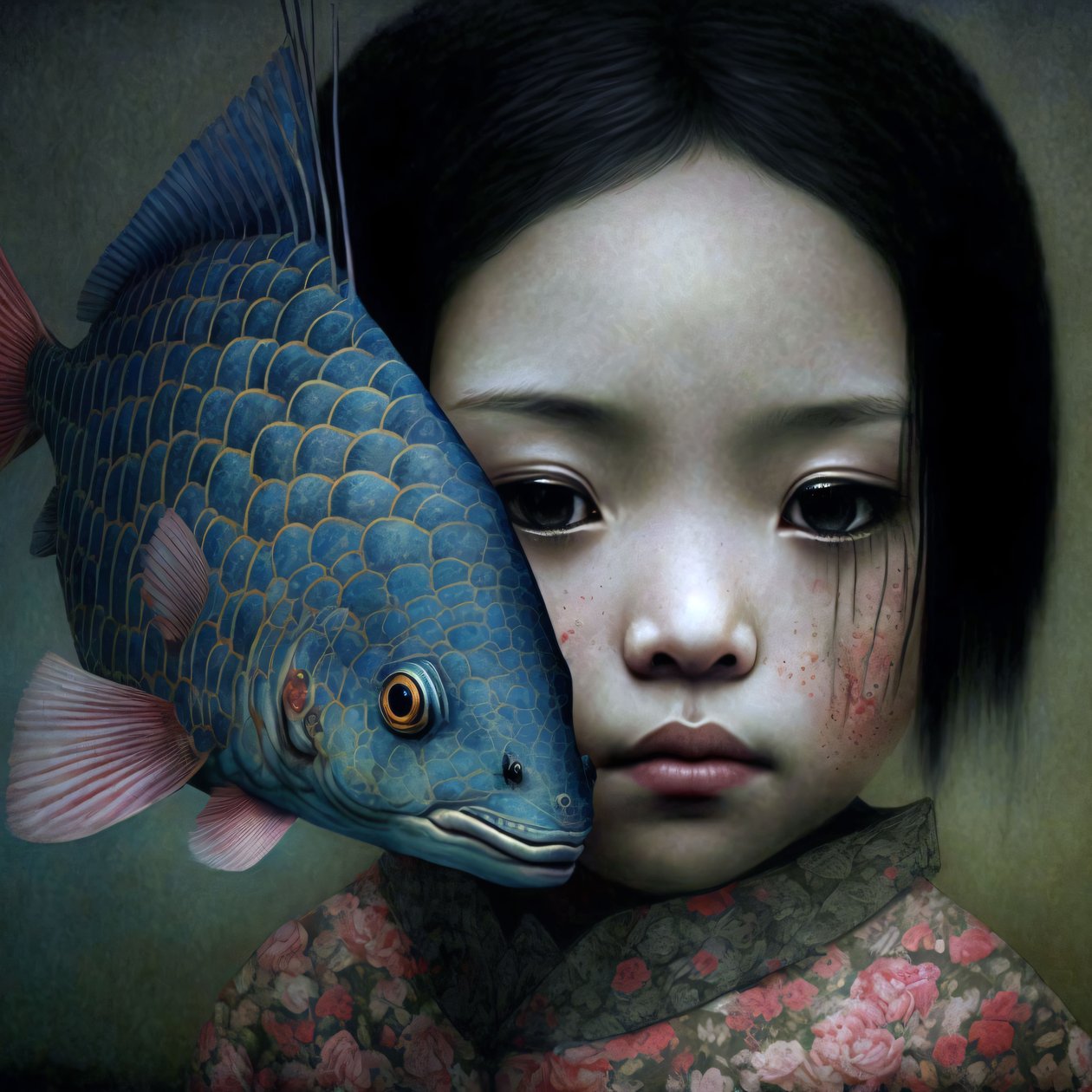 Das Glück ist ein warmer Fisch, moderne Wanddekorationsideen von F. Abderrahim